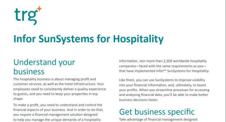 SunSystems for Hotels 2